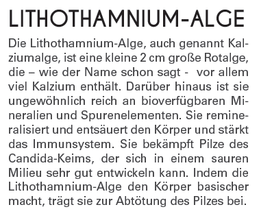 Lithothamnium gegen Candida albicans